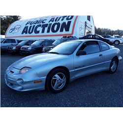 A12R --  2000 PONTIAC SUNFIRE GT , Silver , 289063  KM's "NO RESERVE"