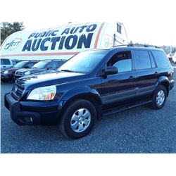 D4 --  2004 HONDA PILOT LX , Blue , 205630  KM's