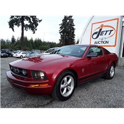 C6D --  2008 FORD MUSTANG , Red , 136332  KM's