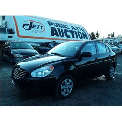 L1B --  2010 HYUNDAI ACCENT , Black , 181122  KM's
