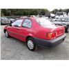 Image 4 : O5 --  1991 TOYOTA TERCEL S , Red , 250400  KM's