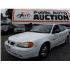 Image 1 : A12 - 2001 PONTIAC GRAND AM SEDAN, WHITE, 140,091 KMS