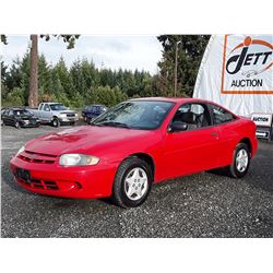 A9 --  2005 CHEVROLET CAVALIER , Red , 158346  KM's