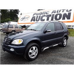 C5 --  2002 MERCEDES ML320 , Blue , 142550  KM's