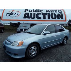 N4 --  2003 HONDA CIVIC HYBRID , Grey , 166323  KM's