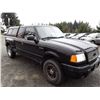 Image 2 : A10 --  2002 FORD RANGER SUPER CAB , Black , 207204  KM's