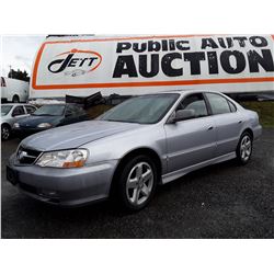 C2 --  2002 ACURA 3.2TL  , Silver , 171084  KM's