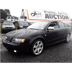 C6B --  2004 AUDI AUDI S4 , Black , 166085  KM's