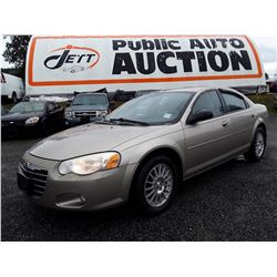 A5 --  2004 CHRYSLER SEBRING LXI  , Brown , 110912  KM's "NO RESERVE"
