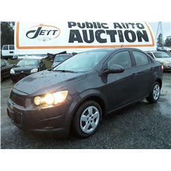 C6A --  2014 CHEVROLET SONIC , Grey , 133530  KM's
