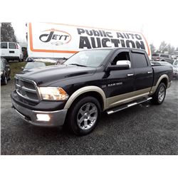 G4 --  2011 DODGE RAM 1500 LARAMIE QUAD CAB , Black , 259580  KM's
