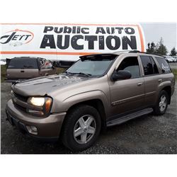 M2 --  2002 CHEVROLET TRAILBLAZER , Brown , 216639  KM's