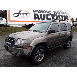 A9 --  2002 NISSAN XTERRA SE , Brown , 340401  KM's "NO RESERVE"