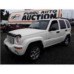 G6 --  2004 JEEP LIBERTY LTD , White , 2732816  KM's