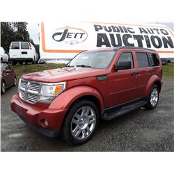 I2 --  2007 DODGE NITRO , Orange , 222335  KM's