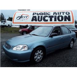 L4 --  1999 HONDA CIVIC , Blue , 183907  KM's