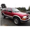 Image 2 : J4 --  2000 CHEVROLET BLAZER  , Red , 237816  KM's