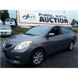 A1 --  2012 NISSAN VERSA S, BROWN, 161,943 KMS