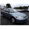 Image 2 : L4 --  1999 HONDA CIVIC , Blue , 183907  KM's