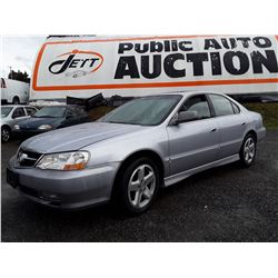 N1 --  2002 ACURA 3.2TL  , Silver , 171084  KM's