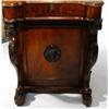Image 5 : Victorian walnut Davenport fitted a letter rack with hinged lid above a fall with tooled leather top