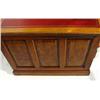Image 3 : Edwardian walnut twin pedestal desk fitted an arrangement of eight drawers with red tooled leather i