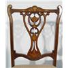 Image 1 : Set of four Victorian inlaid mahogany lyre back dining chairs with upholstered seats
