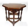 Image 1 : Victorian Oak octagonal folding topped occasional table, 61cm high, 66cm wide, 34cm deep