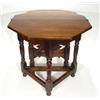 Image 2 : Victorian Oak octagonal folding topped occasional table, 61cm high, 66cm wide, 34cm deep