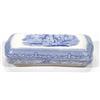 Image 1 : Davenport rectangular toilet box and cover, transfer printed with blue and white 'Friburg' pattern i