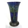 Image 1 : Moorcroft Pottery vase hand painted and tube lined with 'Moonlit Blue' pattern on a Libertys Tudoric
