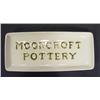 Image 1 : Rectangular Moorcroft Pottery advertising tray with green painted and tube lined lettering, factory 