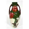 Image 1 : Foley Intarsio Art Nouveau two handled vase, hand coloured and transfer printed with flowers onto a 