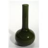 Image 1 : Small Burmantofts Arts and Crafts bottle vase, decorated in a green glaze, impressed factory mark to