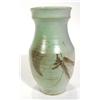 Image 1 : Rye Studio Pottery vase by Ray Everett hand painted with sprigs of leaves, impresses seal mark to ri