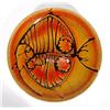 Image 1 : Poole Pottery Aegean bowl decorated with a fish in reds, oranges and browns, printed factory mark an