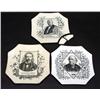 Image 1 : Three octagonal Nestle and Huntsmen aesthetic political plates, transfer printed with portraits of C
