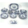 Image 1 : Victorian Mintons and Hollins ironstone dinner service, transfer printed with a blue and white ' Jap