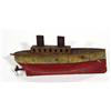 Image 1 : Clockwork tinplate toy boat, 16cm in length