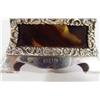 Image 2 : Silver and tortoiseshell square based inkwell with dombed top and glass liner, London 1904, 8cm long