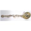 Image 1 : Ornate silver sugar sifting spoon with leaf and berry design handle, indistinctly hallmarked, 15cm i