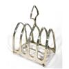 Image 1 : Silver Gothic arch shaped four slice toast rack, London 1912, 11cm high