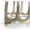 Image 2 : Silver Gothic arch shaped four slice toast rack, London 1912, 11cm high