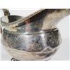 Image 2 : Georgian silver cream jug with acanthus leaf design handle, chased with a band of leaves and berries