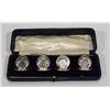 Image 1 : Cased set of four silver horseshoe design menu holders, Chester 1911