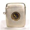 Image 1 : Rectangular silver vesta case, inset with a compass, Birmingham 1902, 5cm in length