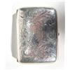 Image 1 : Rectangular silver cigarette case chased with leaves, Chester 1918, 7cm long
