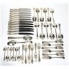 Image 1 : Silver twelve place cutlery set comprised twelve knives, forks, six teaspoons, tablespoons and desse