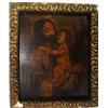 Image 1 : Religious oil onto panel of Jesus and Child in a gilt frame, 14cm x 11cm