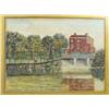 Image 1 : FT Fielding - Mill House Clewer - Watercolour study of a building beside a river, 13cm x 19cm